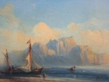 Картина "Морской пейзаж" А. П. Боголюбова из фондов Златоустовского музея